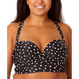 Salt + Cove Juniors' Plus Size Printed Twist-Front Bra-Sized Bikini Top